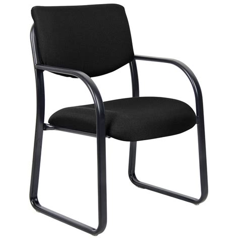 fabric aluminum low-back reception guest chair black|boss fabric guest chair.